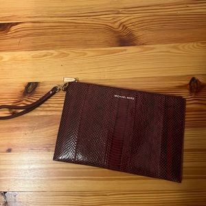 Michael Kors snake skin wristlet